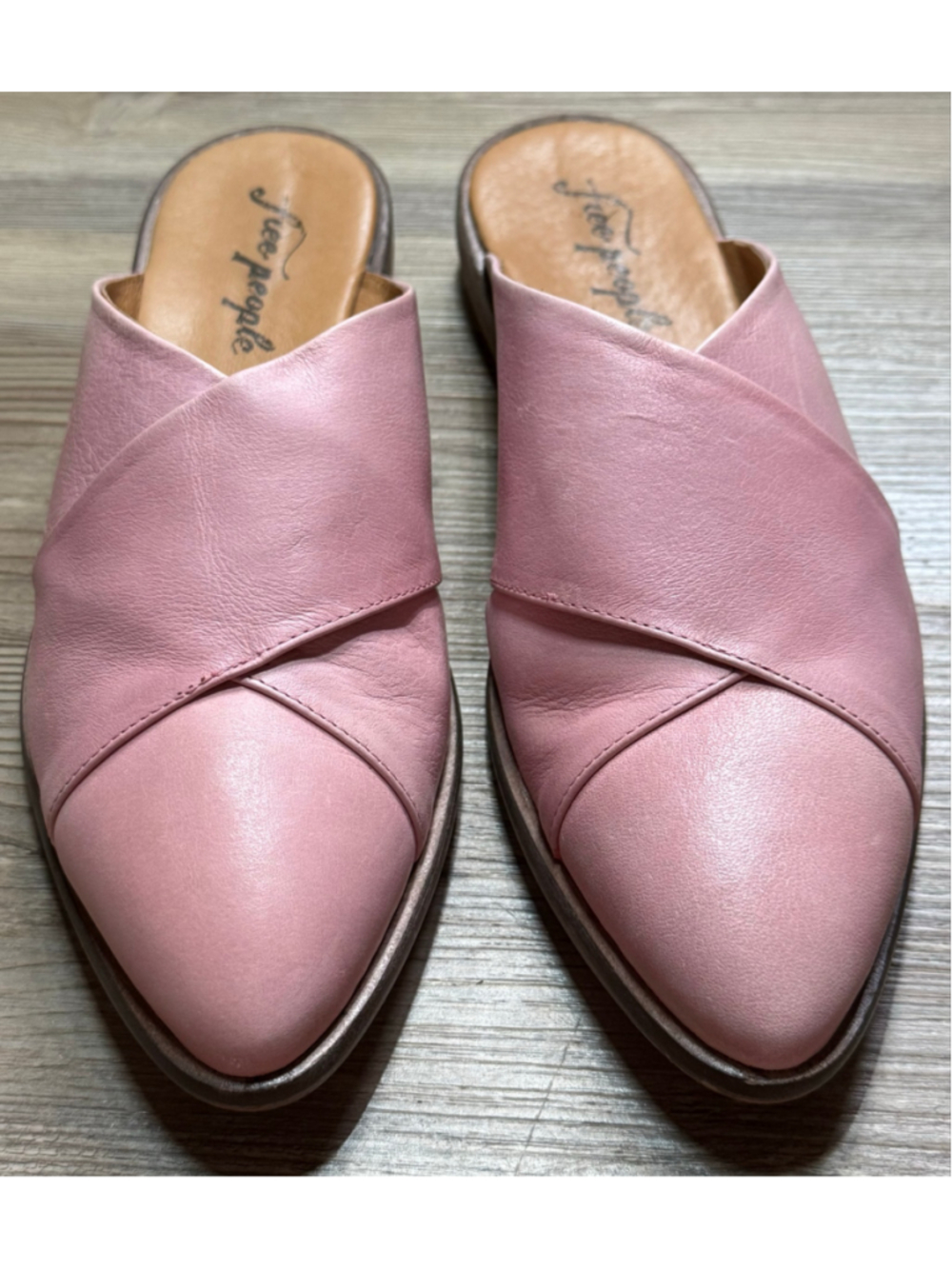 Women's Free People Pink Lordes Leather Mules